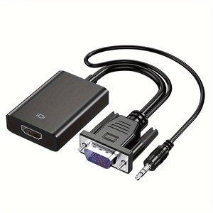 Adaptador VGA a HDMI con convertidor de audio macho a hembra VGA Adaptador de audio y video de 1080p con cable de alimentación USB. - Product Image 1