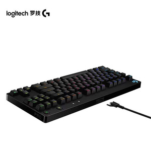 罗技G Pro X紧凑型RGB机械有线游戏87键盘，带可拆卸电缆 - Product Image 1