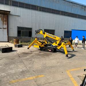 3ton Spider khớp nối Boom Lift <span class=keywords><strong>Crane</strong></span> điều khiển từ xa đầy đủ-slewing Boom loại nhỏ Cần Cẩu Bánh Xích - Product Image 5