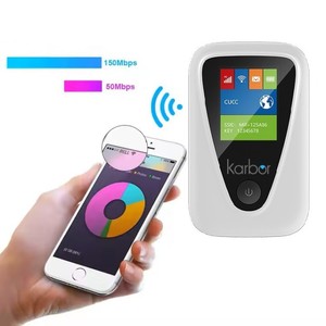 Karbor 4G LTE Di Động <span class=keywords><strong>Wifi</strong></span> Hotspot 3000MAh Pin Khe Cắm Sim Router Không Dây Gpon Router Voip Chức Năng Tối Đa 300Mbps LAN <span class=keywords><strong>Wifi</strong></span> 6 - Product Image 3