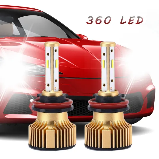 Pabrik Y4 Auto Sistem Pencahayaan H7 H11 H4 Auto Lampu Bohlam HB3 Headlamp Led Pencahayaan untuk Kendaraan Mobil Led Lampu Kepala 4 Sisi