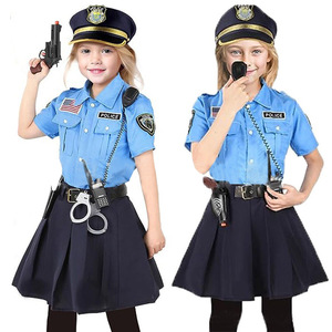 Kostum Cosplay anak polisi, kostum Cosplay polisi untuk permainan peran polisi Halloween, Set kostum polisi anak-anak - Product Image 2