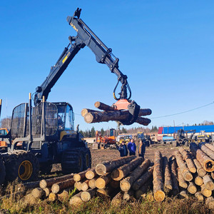 Grúa de troncos Grab Carga máxima 4000KG 0,26 0,28 C26 FX26 Forwarder Excavadora Grapple Maquinaria forestal Pinza giratoria