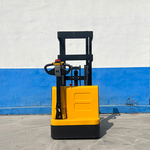 Palete Duplo Cilindro Semi-elétrica Empilhador Portátil Empilhadeira <span class=keywords><strong>Manual</strong></span> 1000 kg Empilhador Auto-lifting Todo O Terreno 2 Toneladas 4 Metros