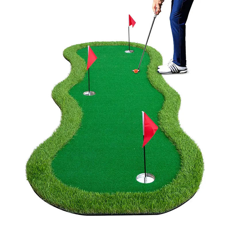 Fungreen tapete personalizado, tapete verde de 1m * 3m para prática de golfe com grama artificial para área interna e externa sintética