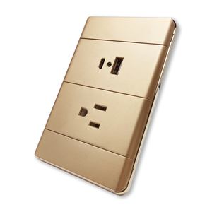 新设计电动三孔美国标准插座电动墙壁插座，带USB端口c型插座 - Product Image 5