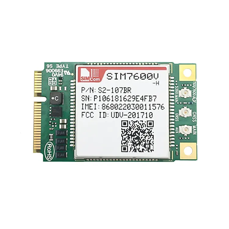 Módulo de comunicación inalámbrica celular SIMCom 2. 4G LTE RF 2. 2. 2. SIM7600V PCIE MiniPCIE