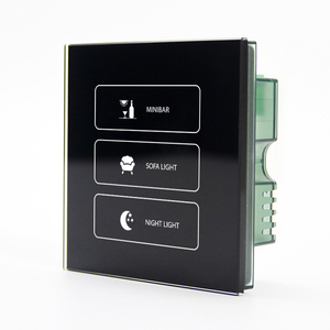 Il più nuovo Design Zigbee 24.GHz Smart Hotel utilizza l'interruttore tattile in vetro temperato Wireless con controllo APP, rete intelligente