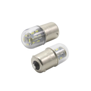 ไฟเตือนสัญญาณไฟ LED R10W R5W G18ไฟเตือน DC6-28V 10-36V 10 -- 48V 1156หลอดไฟรถยนต์ LED BA15S BA15D BAY15D จักรเย็บผ้าไฟ LED