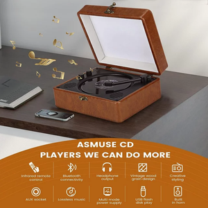 Reproductor de CD con Bluetooth-Reproductores de CD de escritorio Retro Para REPRODUCTOR DE CD doméstico con altavoces, Bluetooth HiFi incorporado 5,0 - Product Image 3