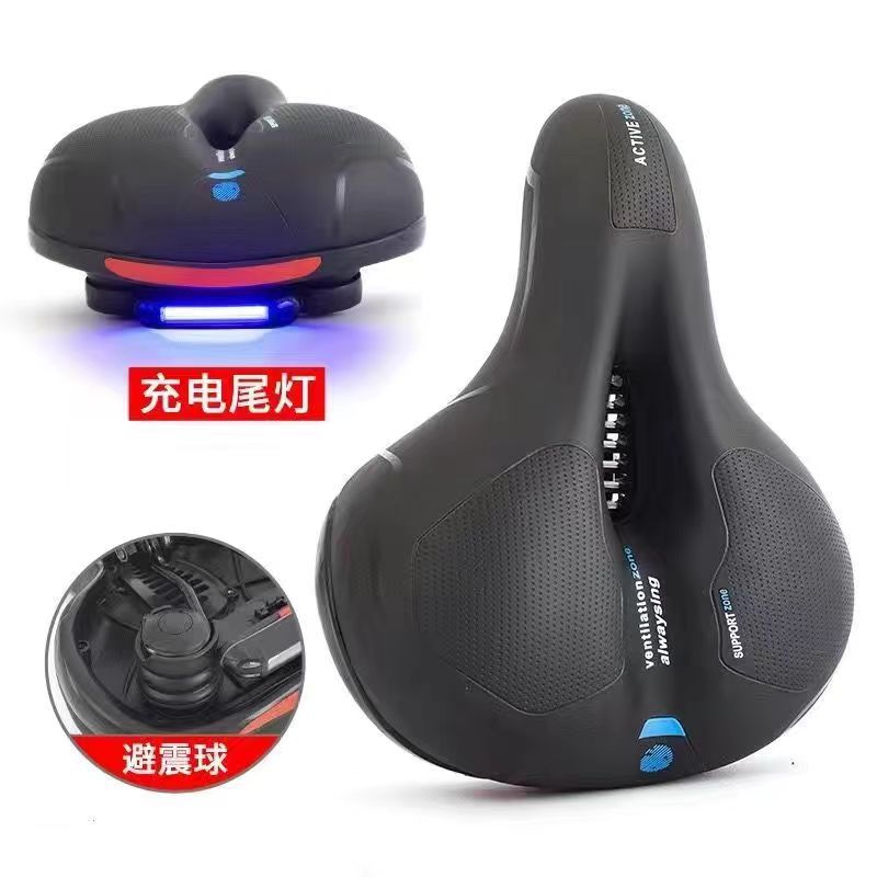 Bleu - Feu arrière à chargement USB avec boule absorbant les chocs