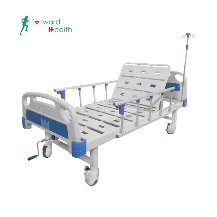 cheap simple one function Manual hospital bed abs single crank medical bed for patient nursing bed and clinic