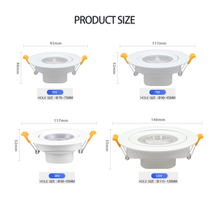 Woojong สปอตไลท์ LED พลาสติก5W คุณภาพสูงสไตล์ดีไซน์ทันสมัยไฟสปอตไลท์ LED ฝังฝ้าสำหรับบ้านสำนักงาน MR11 GU5.3ซัง GU10 - Product Image 6