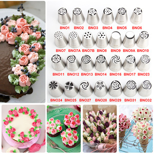 Cross-Border Russian Stainless Steel Decorating Nozzle <strong>Suit</strong> for Cream Cookies DIY <strong>Baking</strong> Decoration Tool Set of Cake Tools - Product Image 2