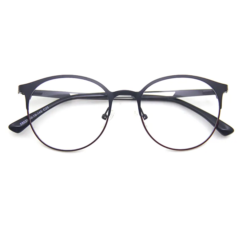New Designer Woman Glasses Optical Frames Metal Cat Eye Glasses Frame Clear Lens Black Silver Gold Eyeglass Frame
