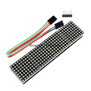 MAX7219 Dot Matrix Module 4-in-1-Display mit 5P rot-grünen und blauen Kabeln für Mikrocontroller-Entwicklungs platinen - Product Image 3