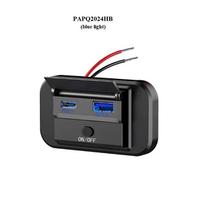 Tornillo de montaje en panel de carga rápida 12V-24V entrada USB tipo C salidas 2 puertos PD QC3.0 autobús camión barco Camper ATV enchufe de cargador de coche - Product Image 5