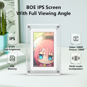 Toptan 5 inç akrilik resim NFT Video otomatik rotasyon fonksiyonu ile sonsuz nesne şeffaf dijital fotoğraf çerçevesi - Product Image 3