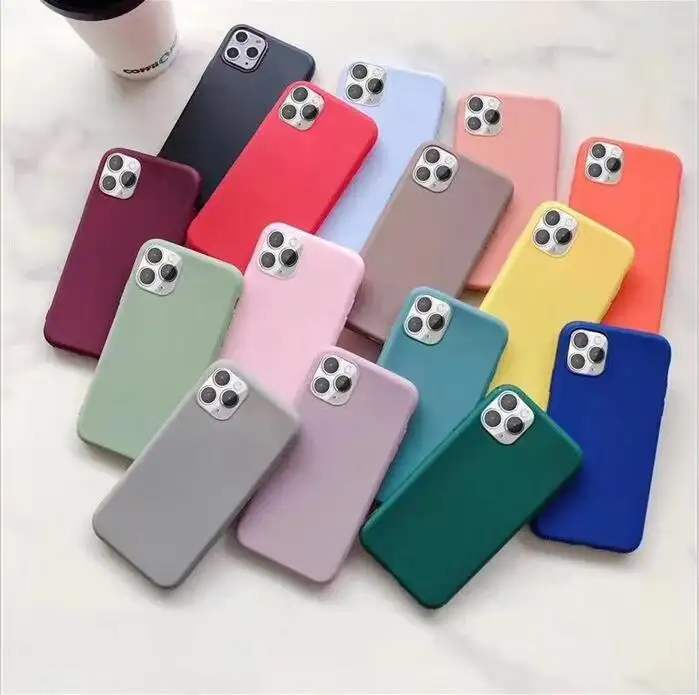 Hülle Gel Abdeckung Frosted Soft TPU Silikon Matte Gummi Slim für Iphone 13 12 Mini 11 Pro Max X XS XR 5S SE2 SE 2020 6 6S 7 8 Plus