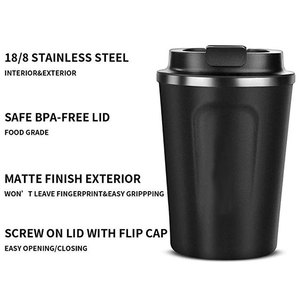 Fabrika toptan özel logo yeni <span class=keywords><strong>13oz</strong></span> 380ml 510ml seyahat kahve kupa paslanmaz çelik kahve termal kapaklı bardak