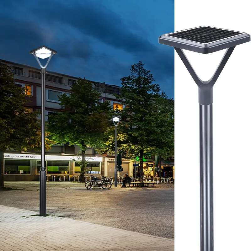 Omsen Hersteller Solarlampen Led-Straßenbeleuchtung Outdoor Garten Solar Pfadebeleuchtung Lampe Solaire Säule Licht Laterne