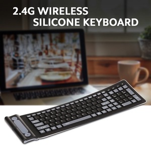 Teclado inalámbrico de 2,4G, 107 teclas, portátil, plegable, de silicona suave, a prueba de polvo, para ordenador de escritorio, portátil, Plug and Play - Product Image 3
