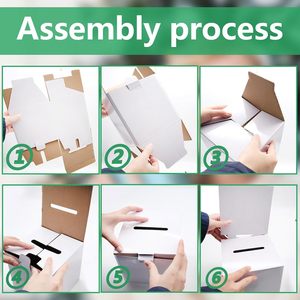 Kartvizit oylama Contes toplamak için bilet yuvası ile toplama Ballot karton kutular için çekiliş kutusu bağış kutusu - Product Image 5