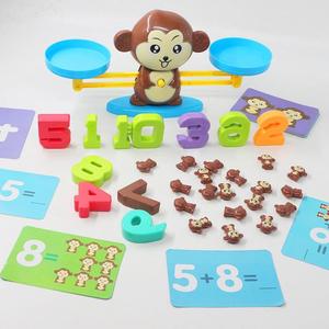 Children's Educational Montessori Math Monkey Digital Balance Scale Toys Penguin Match Balancing <strong>Counting</strong> Number Board Game - Product Image 2