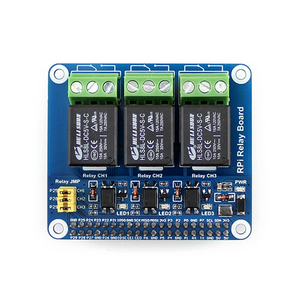 Placa de expansión de relé de potencia IoT de montaje en riel DIN Módulo de relé de potencia de tres canales (3-CH) para Raspberry Pi 4B/3B +