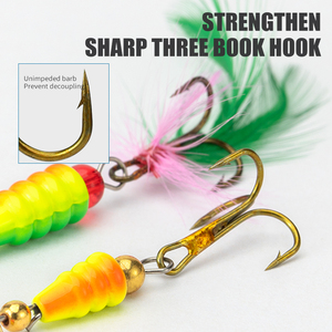 Mồi câu xoay LUSHAZER 5 cái/bộ, mồi câu kim loại xoay, mồi câu dạng thìa, mồi câu biển, mồi câu cá hồi, cá chó, cá vược, có lông vũ, mồi câu kiểu wobbler - Product Image 6