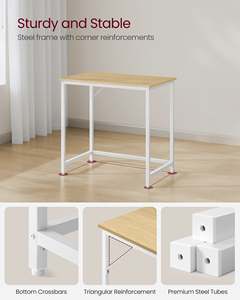 VASAGLE Home Office Furniture mesa de estudio de aprendizaje para estudiantes Diseño moderno Escritorio de computadora en forma de I - Product Image 4