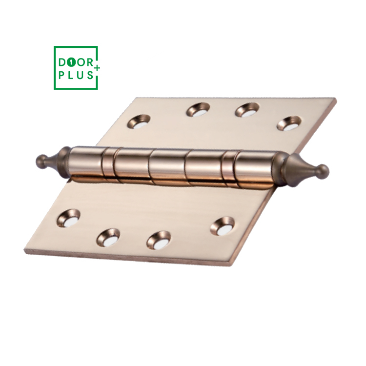 Doorplus Antique 4 Inch Brass Copper Ball Bearing Hinge For Thin Wooden Iron Door Special