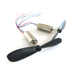 Hot 1set=2pcs DC3.7-4.2V 716 7*16MM Micro DIY Helicopter Coreless DC Motor With Propeller Great Torque High <strong>Speed</strong> Motor - Product Image 1