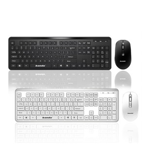Silent Ultra-thin 2.4G <strong>Wireless</strong> <strong>Keyboard</strong> and <strong>Mouse</strong> Full-Size Multimedia <strong>Keyboard</strong> <strong>Mouse</strong> <strong>Combos</strong> for Notebook Laptop Desktop PC - Product Image 1