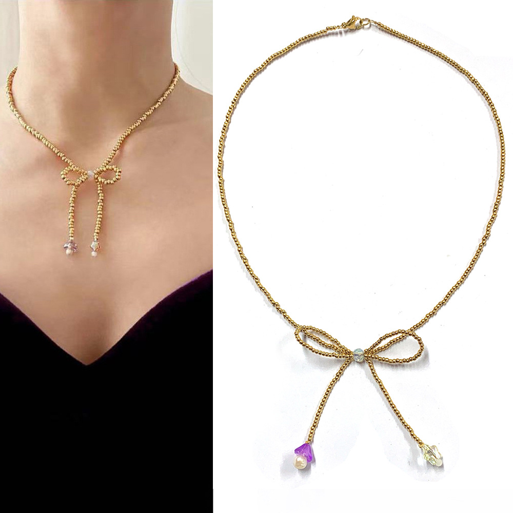 Collier doré 43cm bain nb2