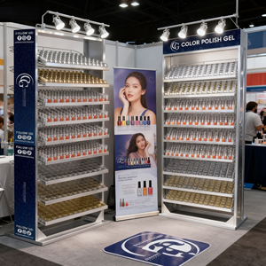 Nhà máy bán lẻ sàn hiển thị đứng cho sơn móng tay đồ nội thất cửa hàng móng tay đứng hỗ trợ Rack với logo một đầu và bên - Product Image 3