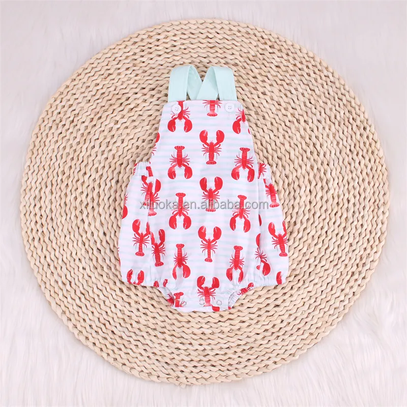 Wholesale cheap baby clothes romper newborn button snap simple design rompers for little boy