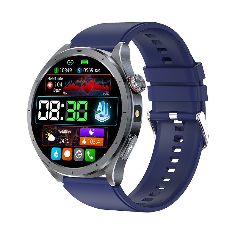 Correa de reloj de silicona azul