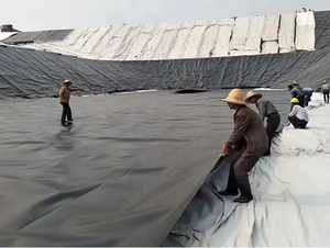 HDPE geomembran 1500 mikron 2mm su geçirmez PE PVC astar baraj balık gölet karides gölet için Model numarası 1mm - Product Image 5