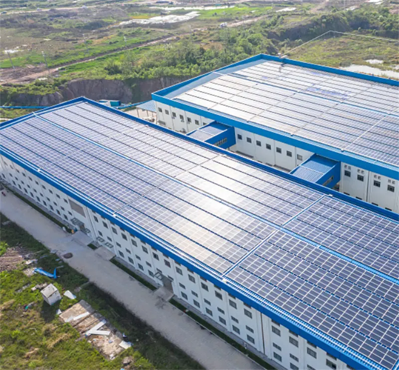 مخصصة عالية الجودة حل بناء الضوئية نظام الطاقة الشمسية مصنع الصناعية مصنع ألواح الطاقة الشمسية الكهروضوئية على السطح