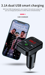 Bộ Điều Chế Radio USB Kép Cho Xe Hơi Bộ Sạc 2.1a, Máy Phát FM B2s Máy Phát Nhạc MP3 Rảnh Tay Tương Thích Bt Không Dây - Product Image 5