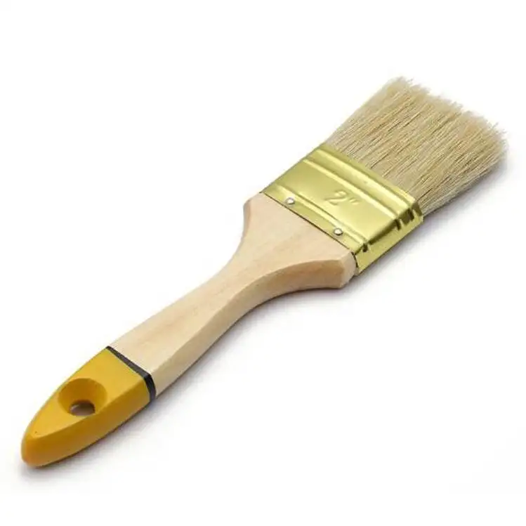 Fabricante chino Suministro de herramientas de pintura natural Pinceles de pintura plana Pincel de pintura angular