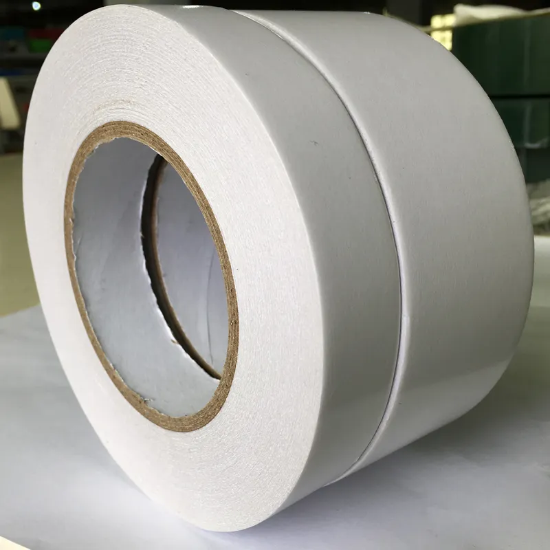 Geweven Solvent Acryl Zelfklevend Papier Roll Dunne Industriële Dubbelzijdige Weefsel Tape