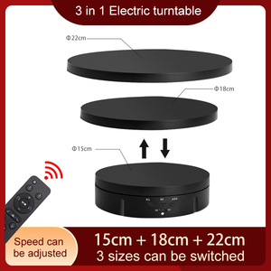 Plato giratorio eléctrico 3 en 1 de 360 grados con pantalla giratoria de control remoto tocadiscos de fotografía - Product Image 4