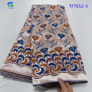 Popular Jacquard Brocade Lace Unique Style <strong>Patterns</strong> Brocade Jacquard Fabric for Clothes - Product Image 3