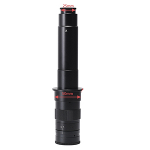 Ayarlanabilir 300X Zoom C Mount Lens 0.7X ~ 4.5X büyütme 25mm USB sanayi Video mikroskop kamera için - Product Image 3