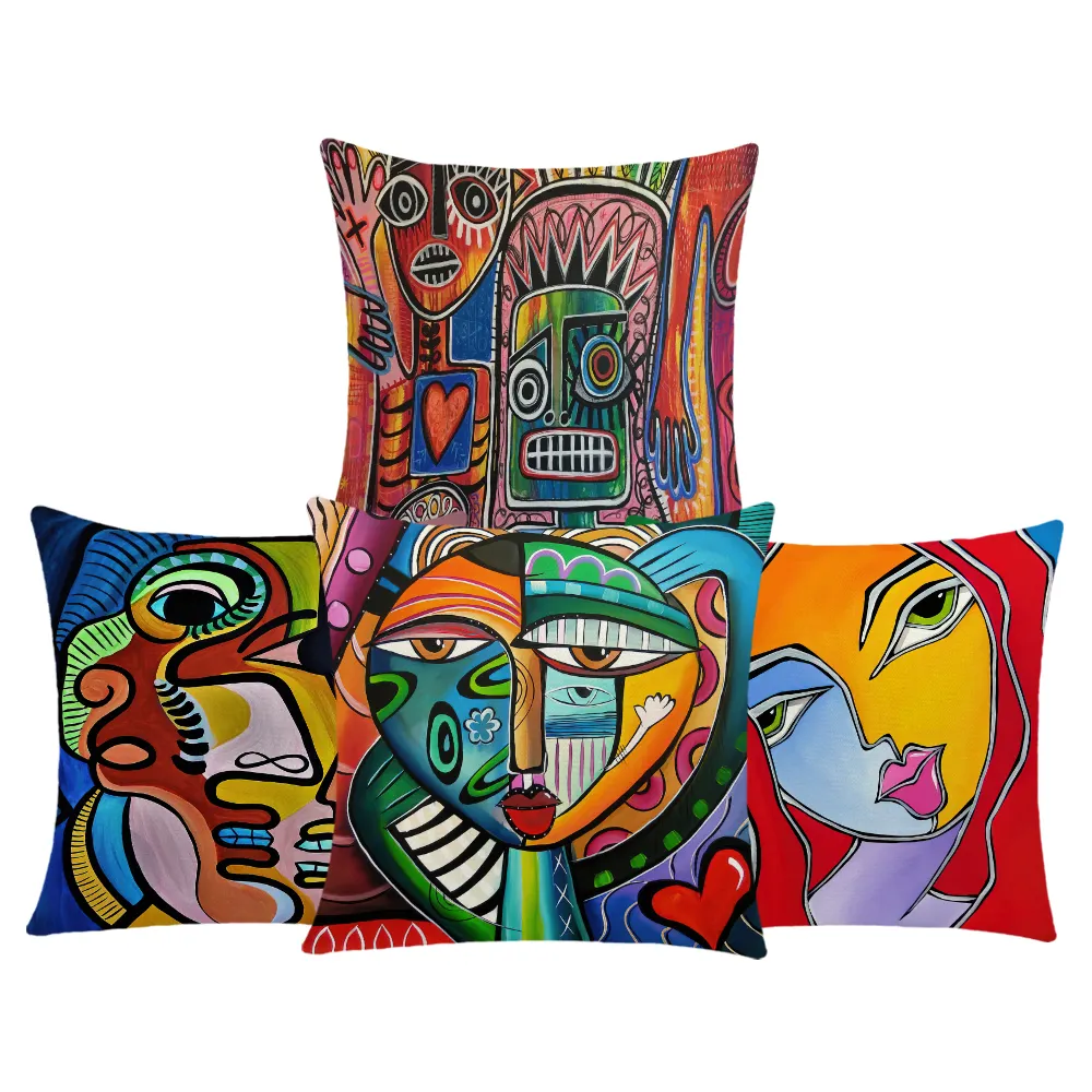 Pittura artistica cuscini Vintage 18 x18 copre la fodera per cuscino del divano prezzo all'ingrosso personalizzato a buon mercato