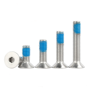 Naylon Pin yama ile özelleştirilmiş vida 304 M2 2.5 3 tam makine iplik Hex soket Anti gevşek vida ile naylon yama vida - Product Image 1