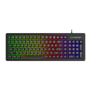 Havit KB894CM 101 teclas profesional LED retroiluminado USB Gaming Keyboard Rainbow multifunción retroiluminado Layout - Product Image 1