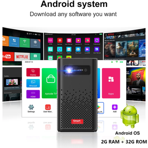 Proyector de películas portátil 4K 3D DLP Android 9,0 Mini Pocket Video Beamer Batería de construcción al aire libre Proyector digital para el hogar - Product Image 3